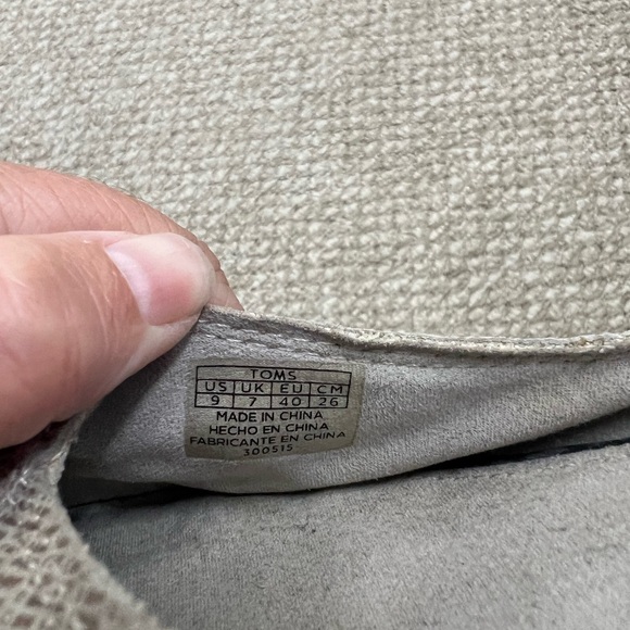 TOMS Womens Size 9W Jutti Ballerina Gray Shoes Flat Pointed Toe Slip-On - Picture 7 of 9